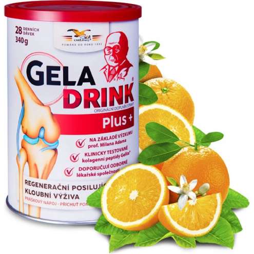 GELADRINK Plus Pomeranč - Kloubní výživa s pomerančovou příchutí, 340 g